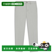 美国奥莱直发直筒裤 长裤 boss银色防污弹力多臂修身 自营