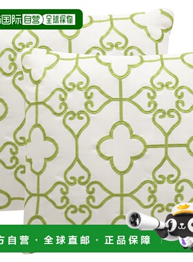 自营 Safavieh Nadia 枕头 - 甜绿/奶油色 美国奥莱直发