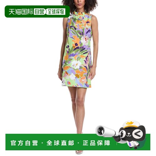 自营tyler boe Ella Linen-Blend Mini Dress - green 美国奥莱直