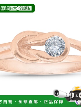 自营 pompeii31/5ct 钻石结单石圆形明亮式切割戒指 14K 玫瑰金 -