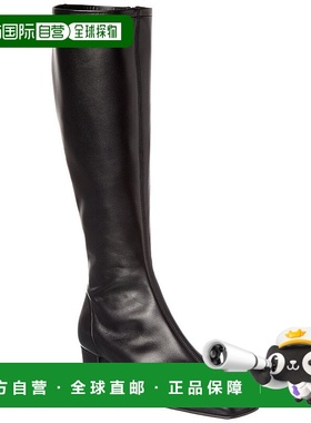 自营By FAR Edie Leather Knee-High Boot - black 美国奥莱直发