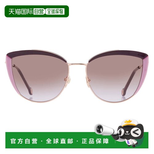 自营Carolina Herrera Brown Violet猫眼女士太阳镜HER 0112/S 0R