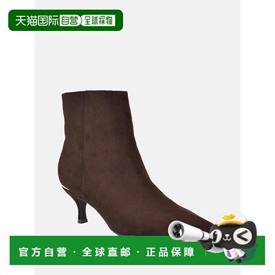 自营guessSpar Kitten Heel Bootie - brown suede 美国奥莱直发