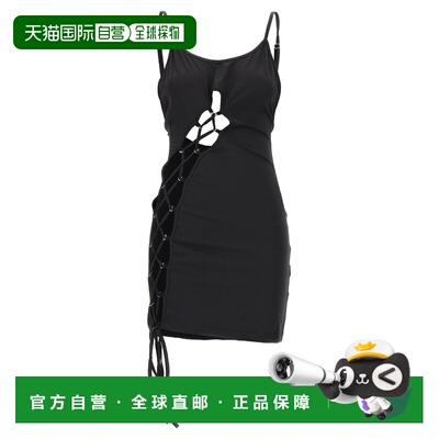 自营Heron Preston Women's Lace-Up Dress - black 美国奥莱直发