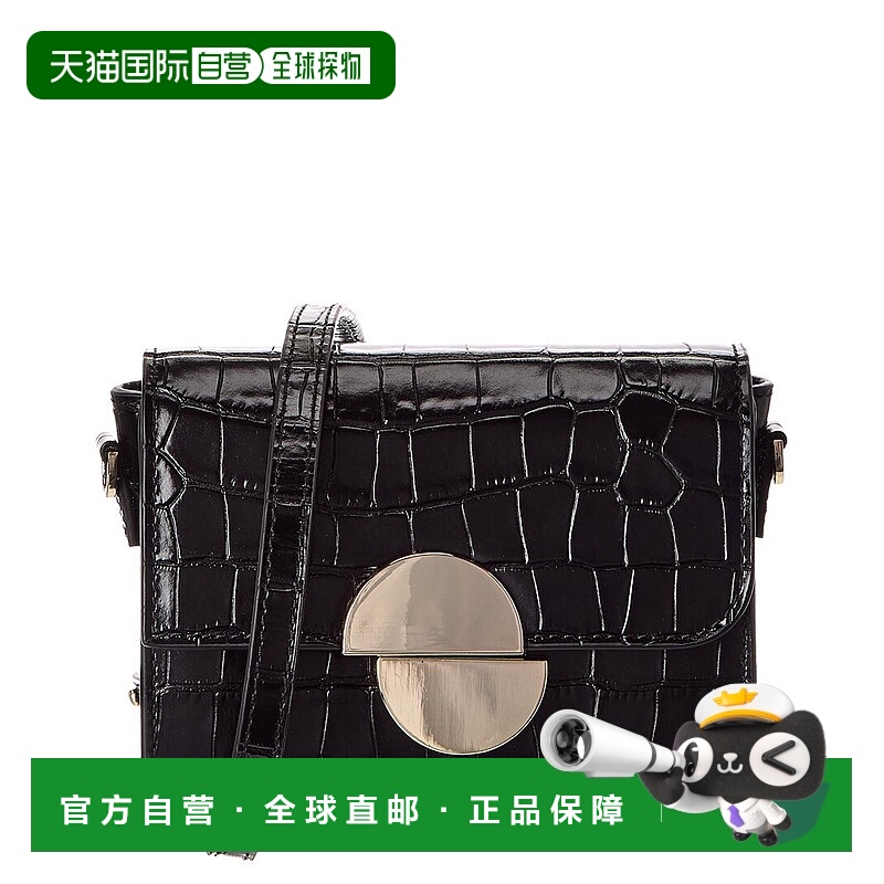 自营Jason Wu Mini Croc-Embossed Leather Crossbody - black 美