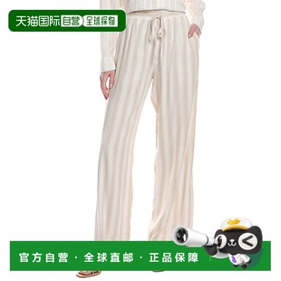 美国奥莱 自营Bella 棕色 侧开衩阔腿亚麻裤 直发 Dahl