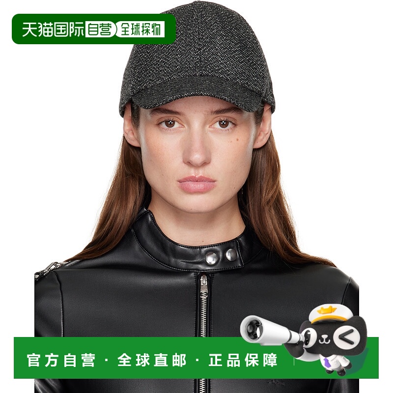 1h可退 香港直邮潮奢 Courreges 女士 灰色 Caviar Wool 棒球帽 3