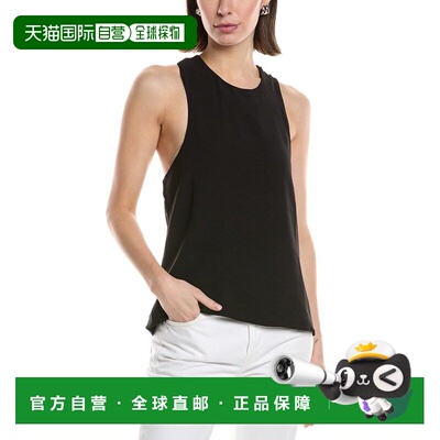 自营hudson jeansHUDSON高领牛仔裤后背编织背心-黑色 美国奥莱直