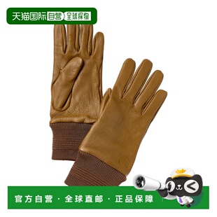 brown 自营Burberry 美国奥莱直发 Gloves Leather Rib Cuff