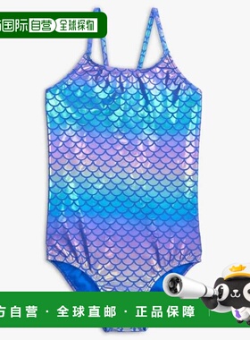 自营Girls Appaman Taylor Swimsuit Iridescent Mermaid Stretch