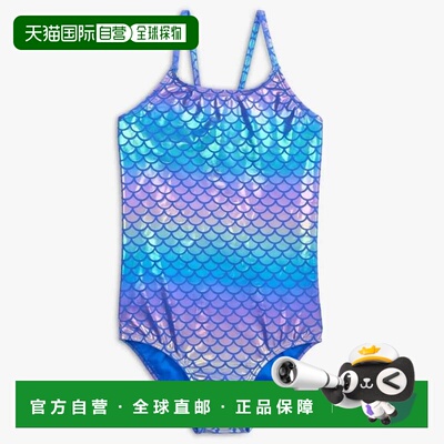自营Girls Appaman Taylor Swimsuit Iridescent Mermaid Stretch