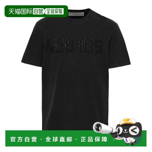 自营golden goose灰色棉质t恤-黑色 美国奥莱直发