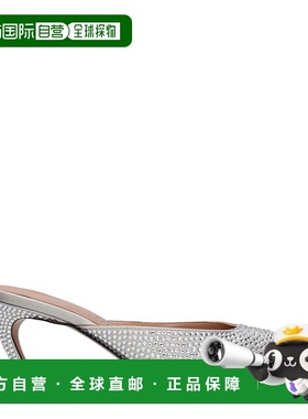 自营The Attico Satin Stiletto Heel Women's Sandals - gray 美