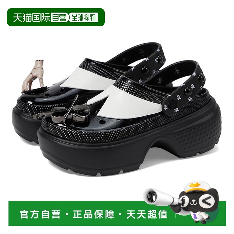 1小时内可退 香港直邮潮奢 Crocs男女同款 Wednesday木底鞋洞洞鞋