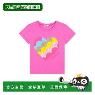 Heart Applique 自营 pink Sequin Shirt 美国奥 Billieblush