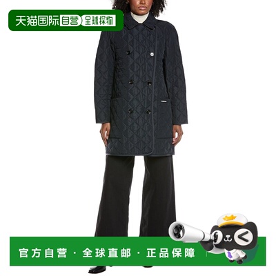 自营Burberry Diamond Quilted Coat - blue 美国奥莱直发