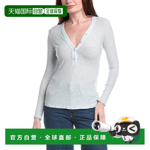 自营James Perse Jersey Henley Top - Blue 上衣美国奥莱直发