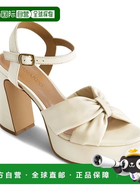 自营Bernardo Veronika Leather Sandal - white 美国奥莱直发