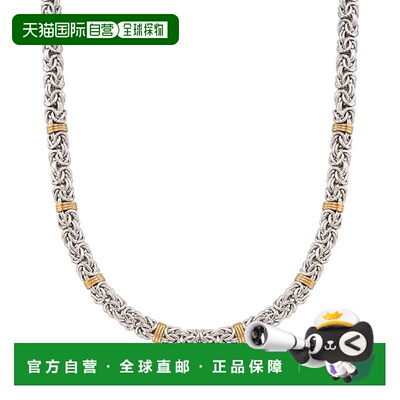 自营Ross-Simons Sterling Silver Byzantine Necklace With 14kt