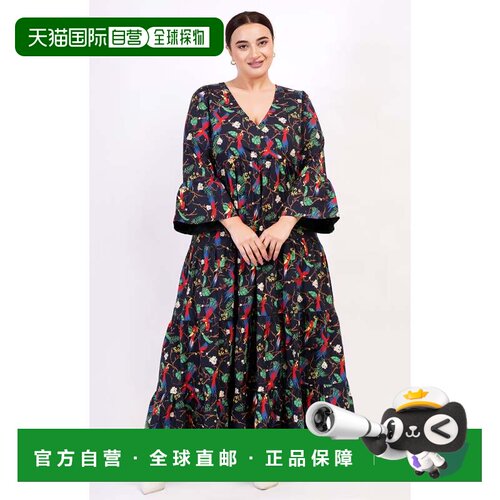自营leotaSariah Poplin Maxi Dress Macaw Print - macaw print