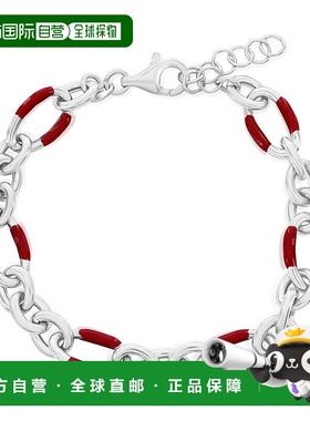 自营 simona纯银，红色熔岩珐琅手链 - 红色 美国奥莱直发配饰