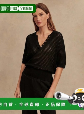 自营Varley Callie Top Women's  Black Knit Oversized Dropped