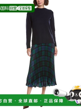 自营Sail to Sable Wool-Blend Sweater Popover Midi Dress - bl