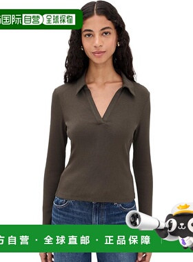 自营Veronica Beard Women's Long Sleeve Kearny Tee, Dark Umbe