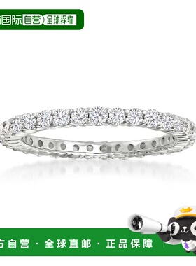 自营 Ross-Simons 14kt 白金钻石永恒戒指 - 白色 美国奥莱直发