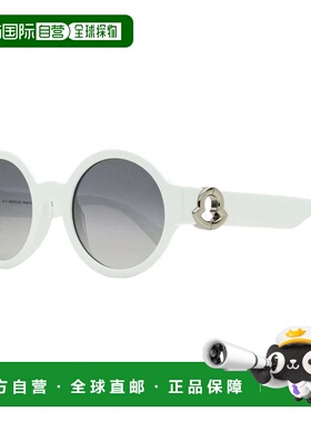 自营Moncler Women's Atriom Round Sunglasses ML0243 21C White