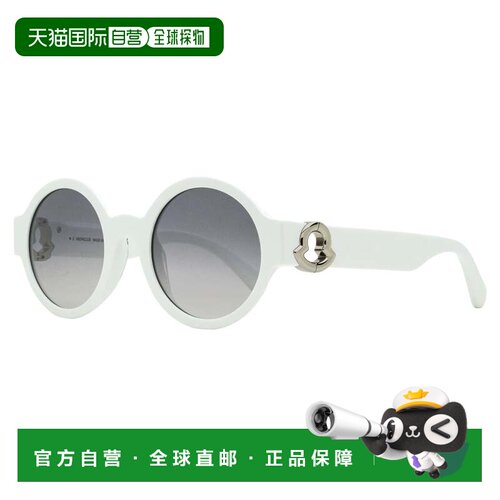 自营Moncler Women's Atriom Round Sunglasses ML0243 21C White