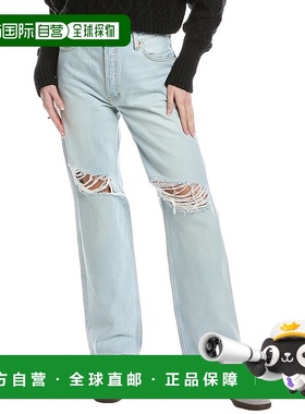 自营 redoneRE/DONE Loose Long Acqua Destroy Jean - blue 美国