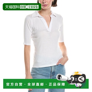 美国奥莱直发 白色 自营Vince肘部袖 翻领衬衫