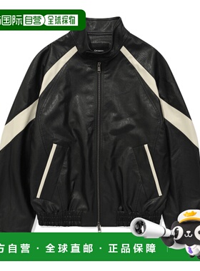 自营 COVERNAT 女士皮衣CO2303JKA5BK公用LEATHER RACING JACKET