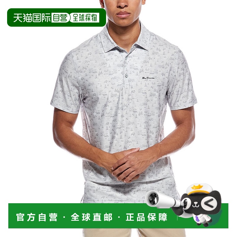 自营 Ben Sherman运动修身翻领衬衫-灰色 美国奥莱直发