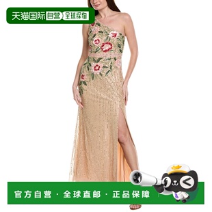 Shoulder 自营Adrianna One Bead Gown Sequin Papell Floral