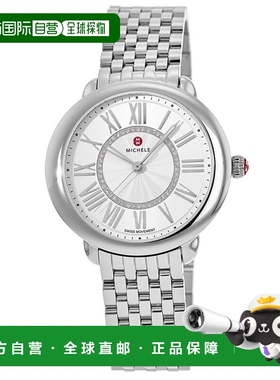 自营 Michele Serein中不锈钢钻石表盘女式手表MWW21B000147-银色