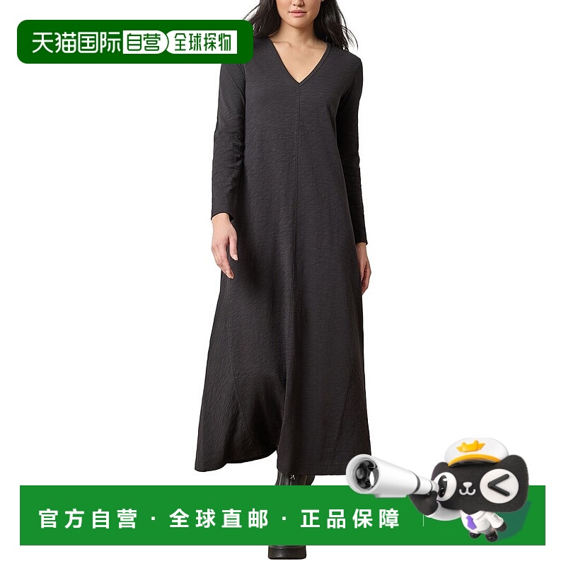 自营Lilla P V-Neck Maxi Dress - black 美国奥莱直发