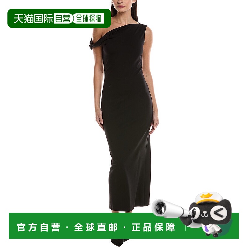 自营rag & bone Irina Asymmetric Maxi Dress - black 美国奥莱