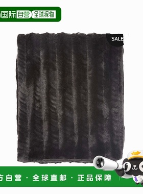 自营 Faux Addict 奢华人造毛皮大抱毯 - 黑色 美国奥莱直发