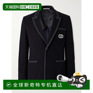 Logo刺绣棉针织西装 香港直邮潮奢 男士 Valentino 外套 华伦天奴