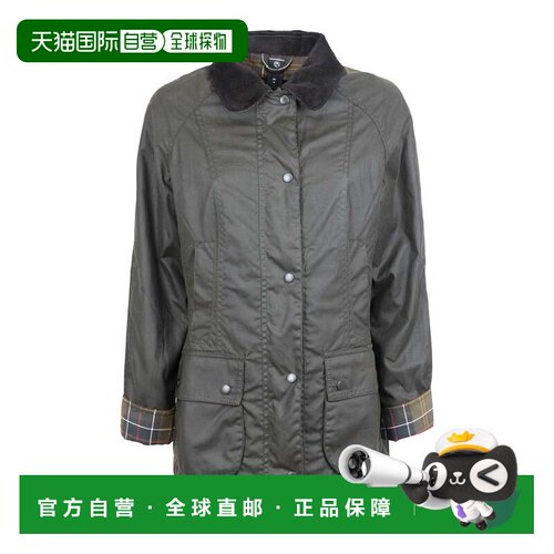 自营barbour经典Beadnell蜡棉质夹克-灰色 美国奥莱直发