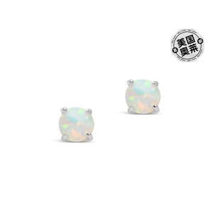 sterling foreverSterling Silver 6mm Opal Studs - silver 【美