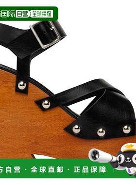 1h可退 香港直邮潮奢 Ami Paris 女士 黑色 Strappy 凉鞋 FSV9008