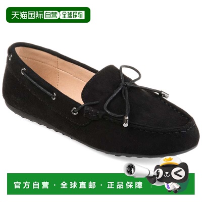 自营 Journee Collection 女士舒适茅草乐福鞋 - 黑色 美国奥莱直