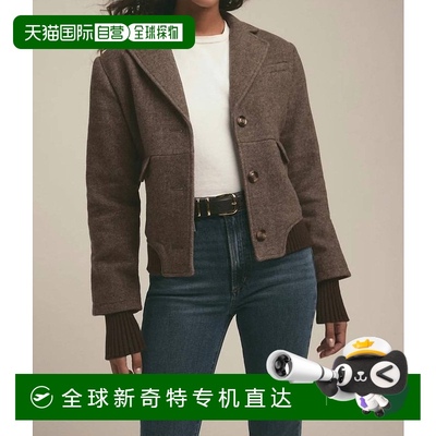 自营favorite daughter巧克力鲱鱼色城市飞行员夹克 - 巧克力鲱鱼