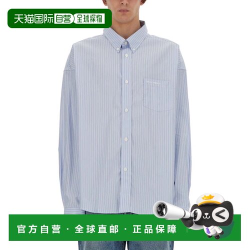 自营givenchy大号纽扣衬衫-蓝色 美国奥莱直发