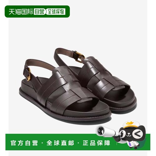 自营Cole Haan Marlee W32745凉鞋女士巧克力皮革渔夫RHS8355-Bro