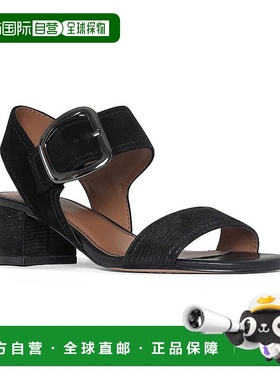 自营 Donald Pliner Neve 皮革凉鞋 - 黑色 美国奥莱直发