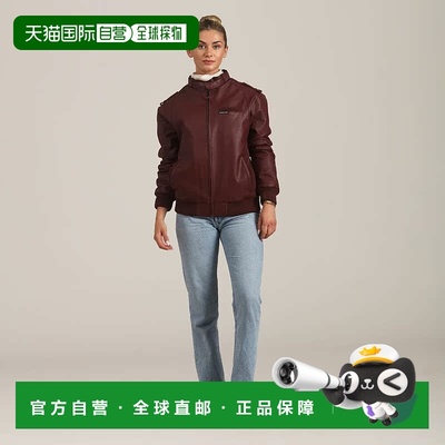 自营 members onlyWomen's Faux Leather Iconic Racer Oversized